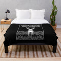 Plush blanket featuring a wildlife photography design with the message "Good people shoot photos, not animals