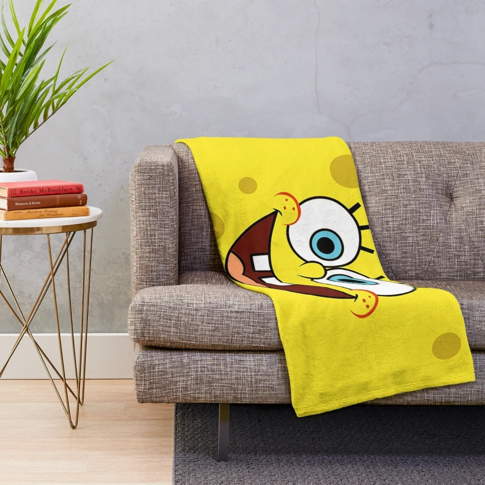 Spongebob Plush Blanket, Cartoon Themed Blanket