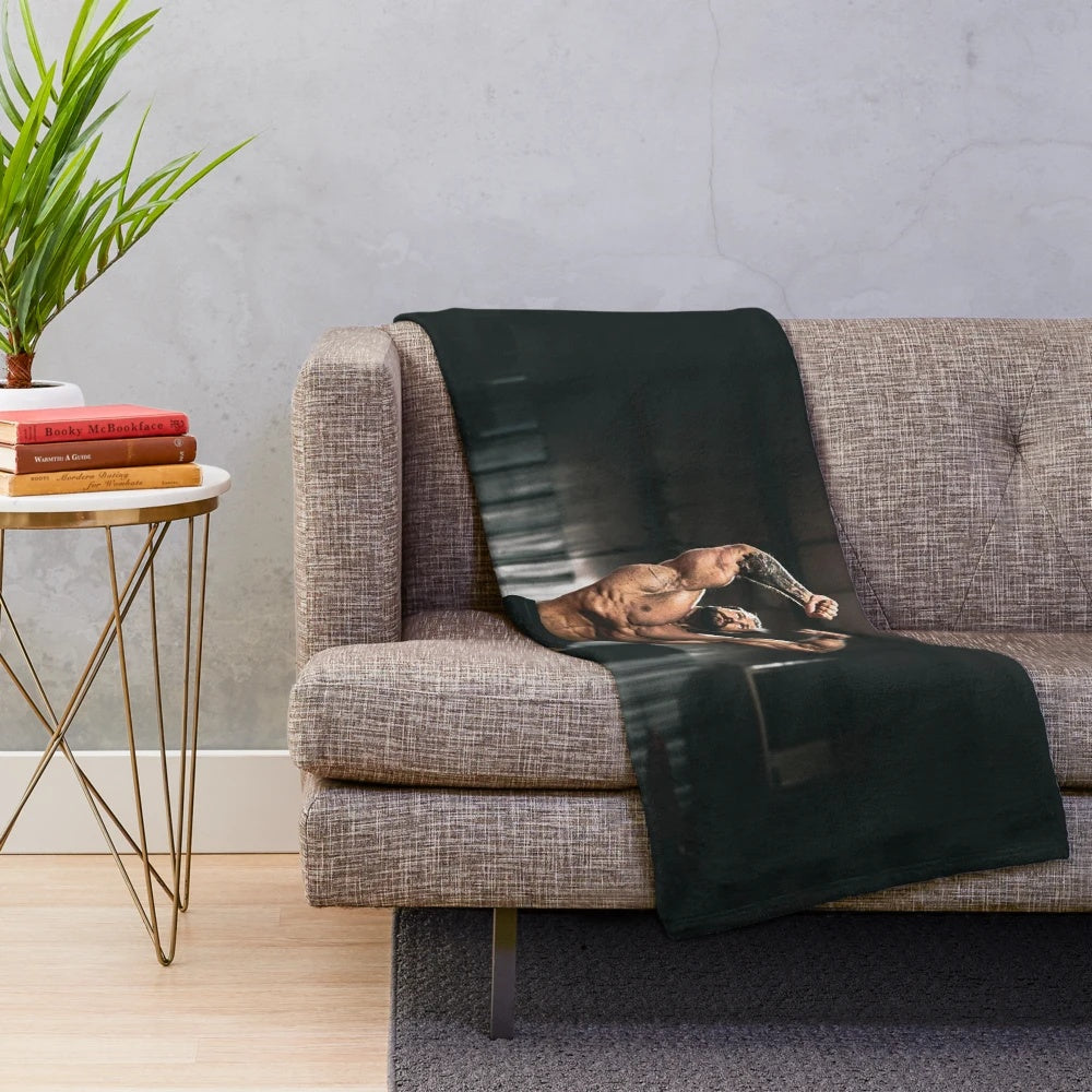 Cbum-inspired plush blanket featuring bodybuilding icon Chris Bumstead
