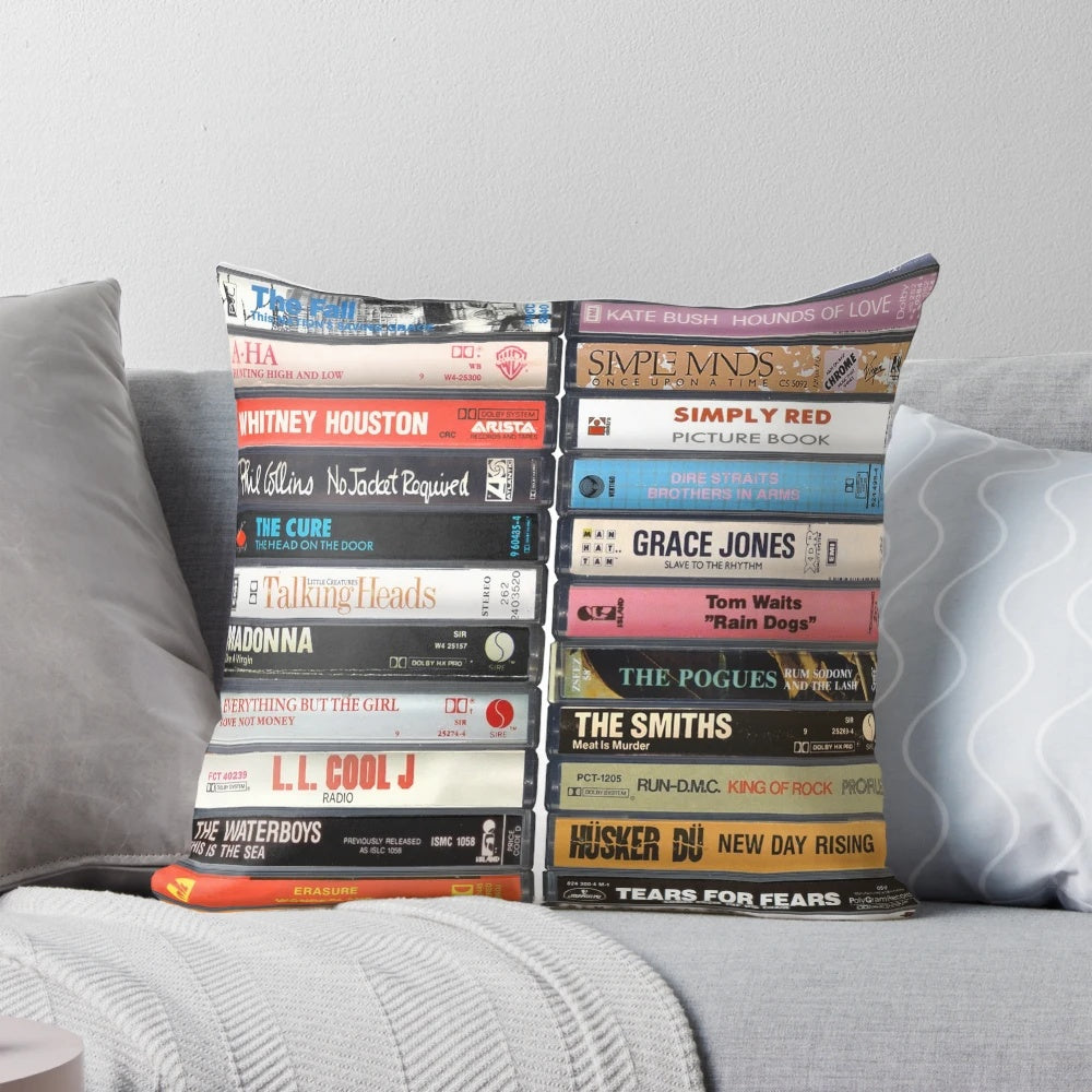 Vintage-style pillow with "Best of 1985 in Music" text, perfect 40th birthday gift for someone born in 1985