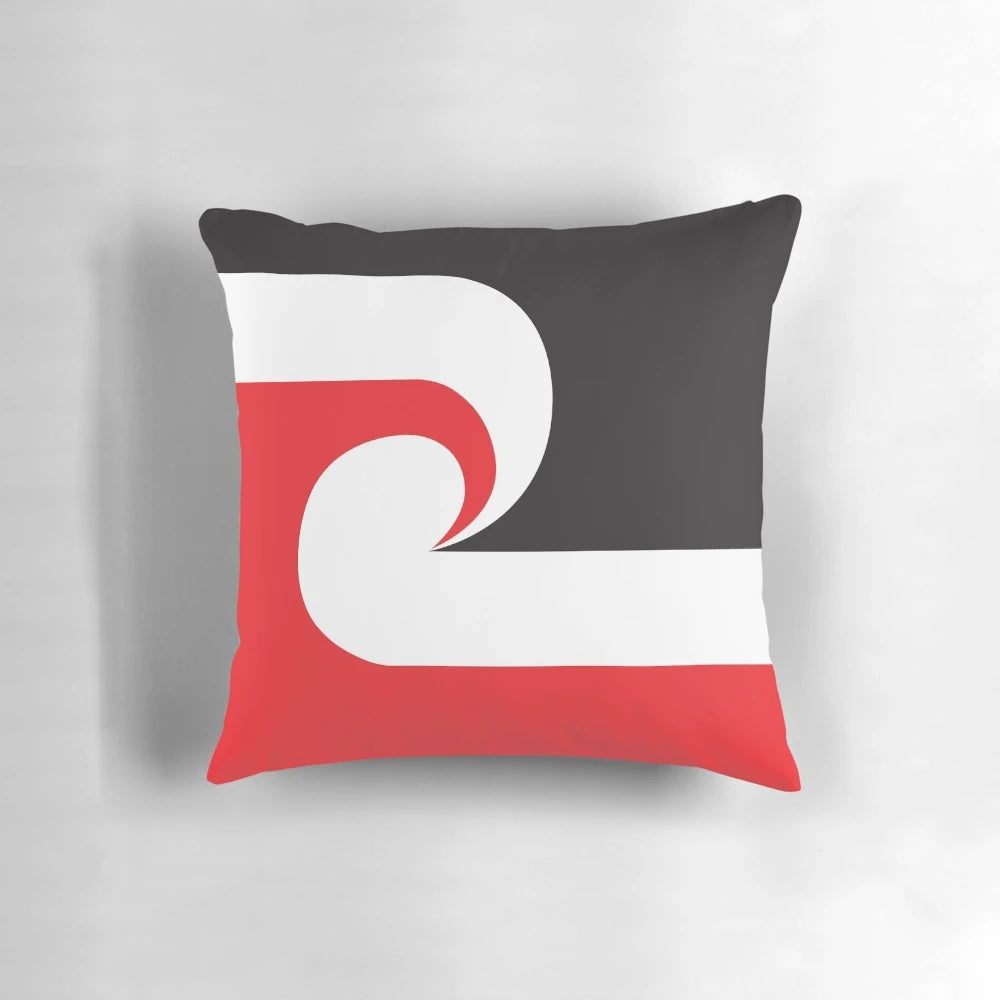 Maori Flag Pillow - Showcasing the Iconic Fern and Koru of New Zealand