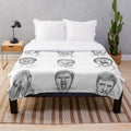 Pedro Pascal portrait printed on a cozy plush blanket