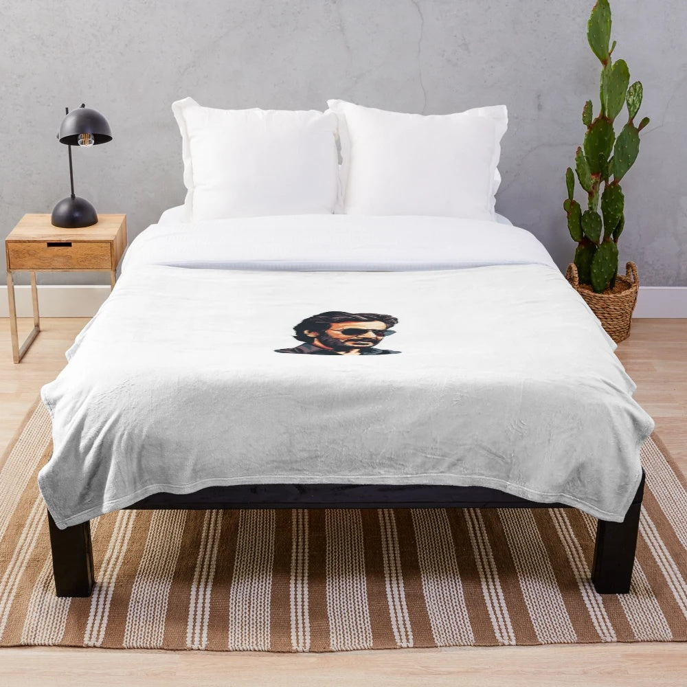 Rajinikanth Art Plush Blanket