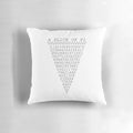 A decorative pillow featuring the pi symbol, perfect for math enthusiasts, teachers, and students.