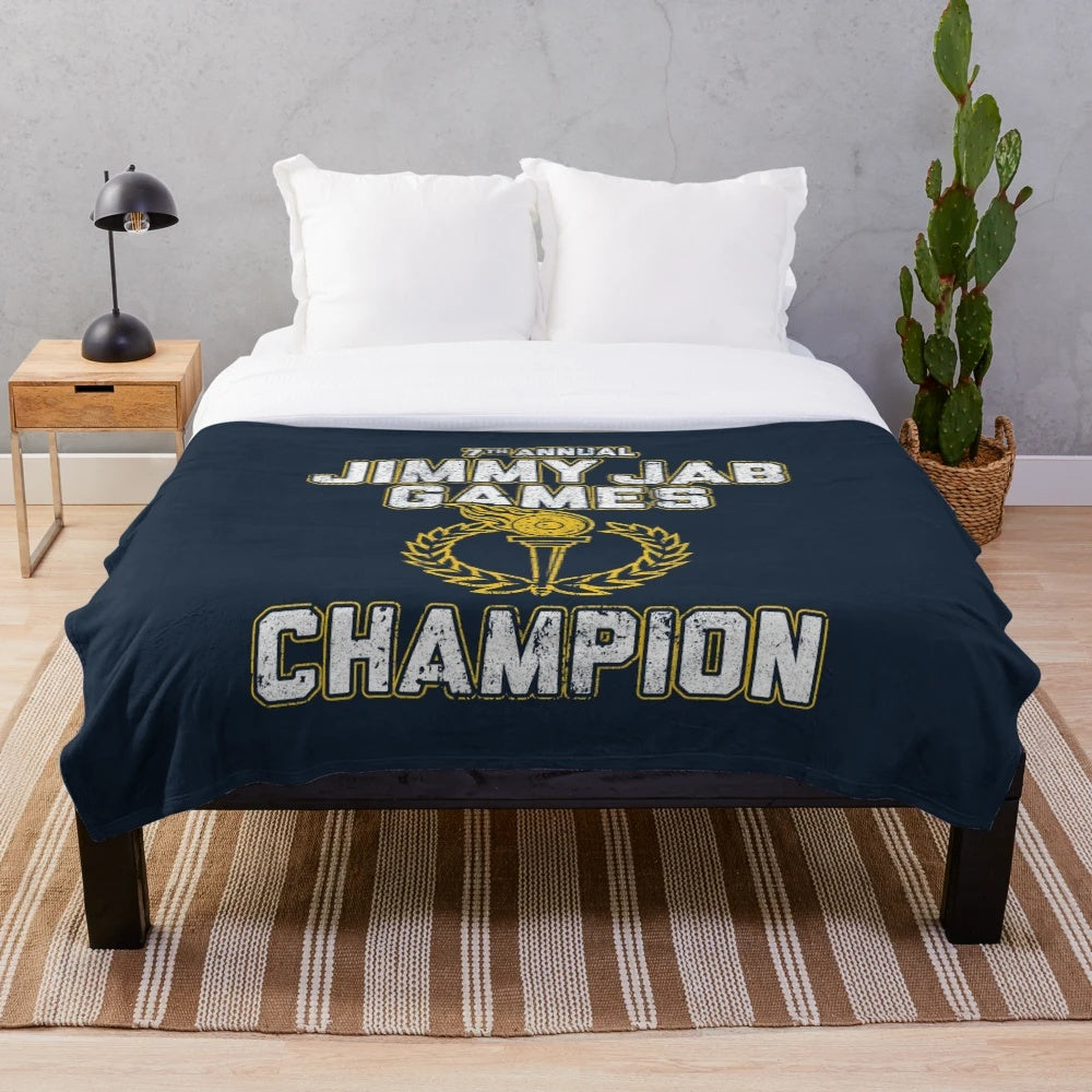 Plush blanket featuring characters from the TV show Brooklyn Nine-Nine
