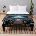 Cosmic crystal art plush blanket for a cozy movie night