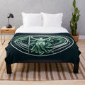 Saint Raphael Archangel Plush Blanket, featuring the angel of healing with blue light and wings