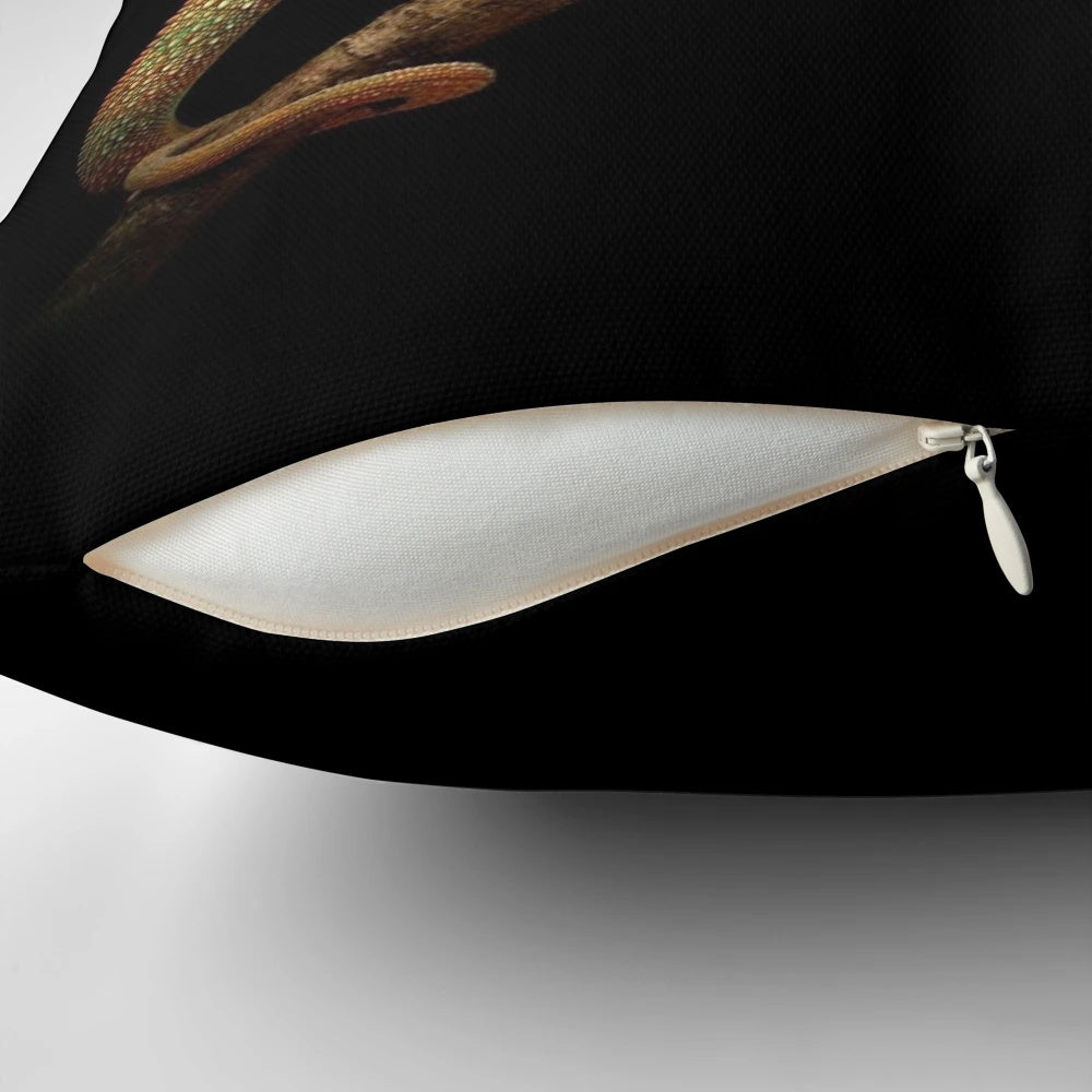 Chameleon Pillow - A plush, decorative pillow featuring a colorful chameleon design