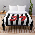 Plush Bruno Guimarães-themed blanket for Newcastle United fans