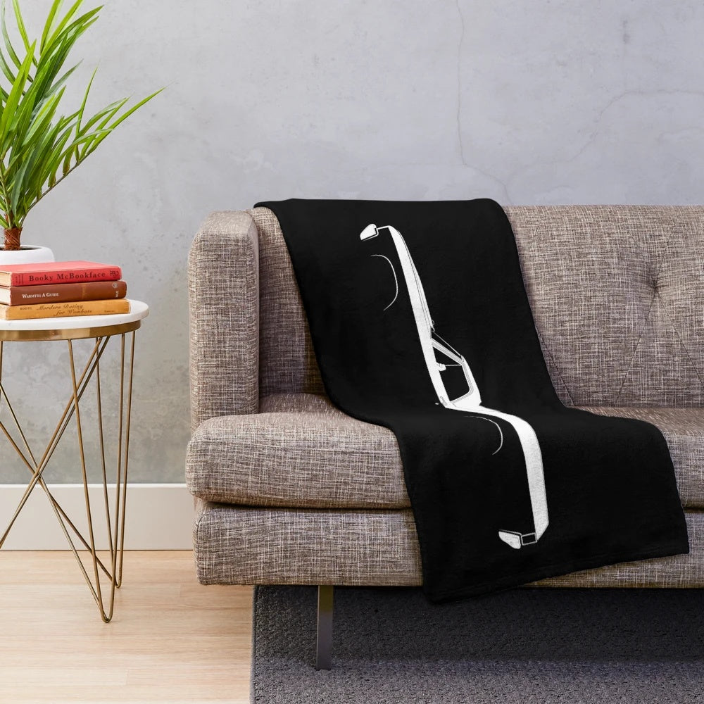 Chevrolet El Camino SS muscle car silhouette plush blanket