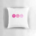Lightning pink smiley print decorative throw pillow set