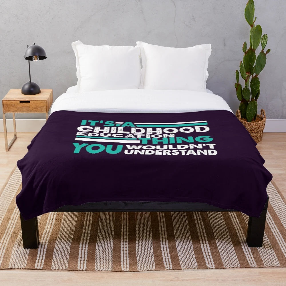 Childhood Education Inspired Plush Blanket