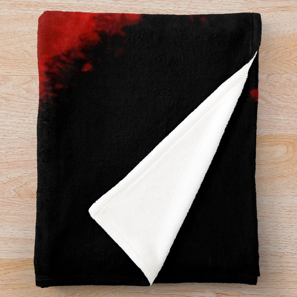 Creepy plush blanket featuring popular creepypasta characters