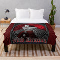 Vlad Dracula Gothic Plush Blanket featuring a portrait of the infamous Transylvanian vampire