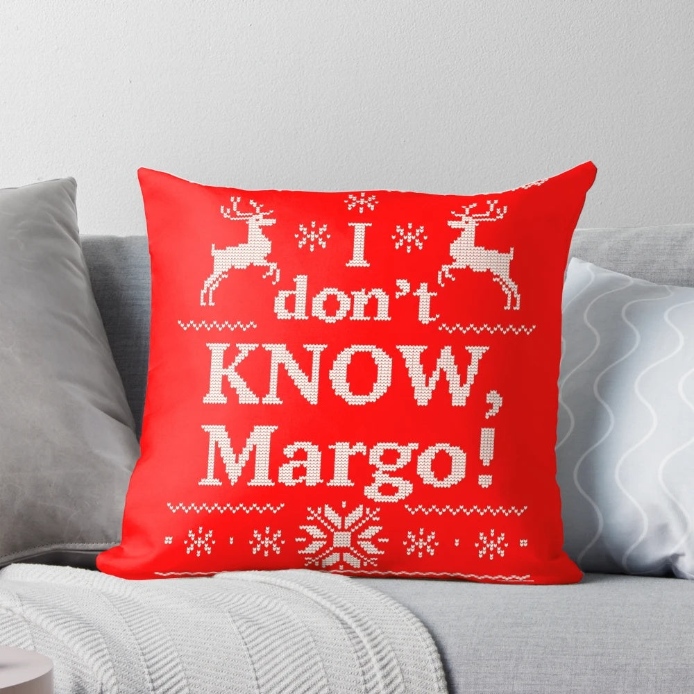 Christmas Vacation-inspired quotation pillow with vintage ugly sweater design
