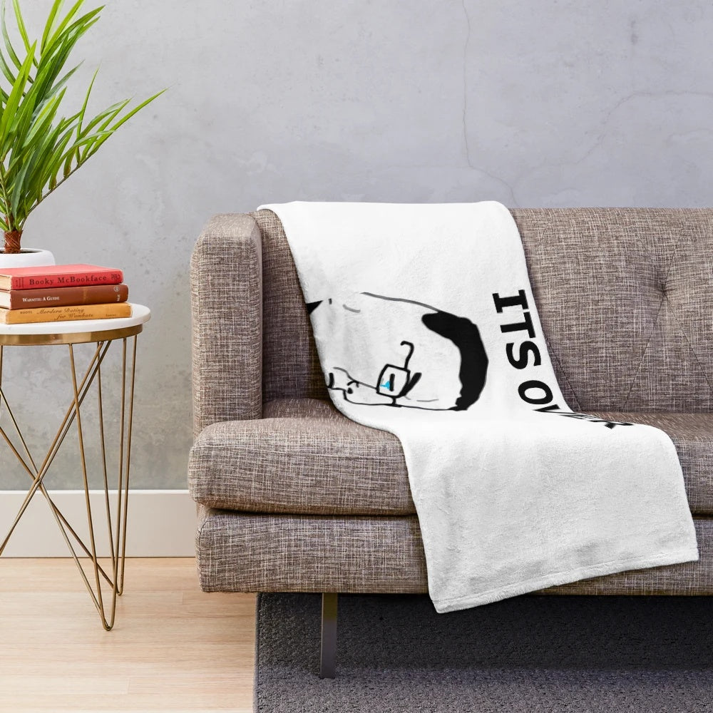 Chud meme themed plush blanket