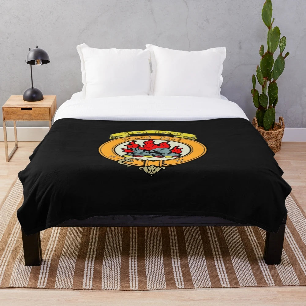 Clan Grant Scottish Clan Plush Blanket with Tartan Design