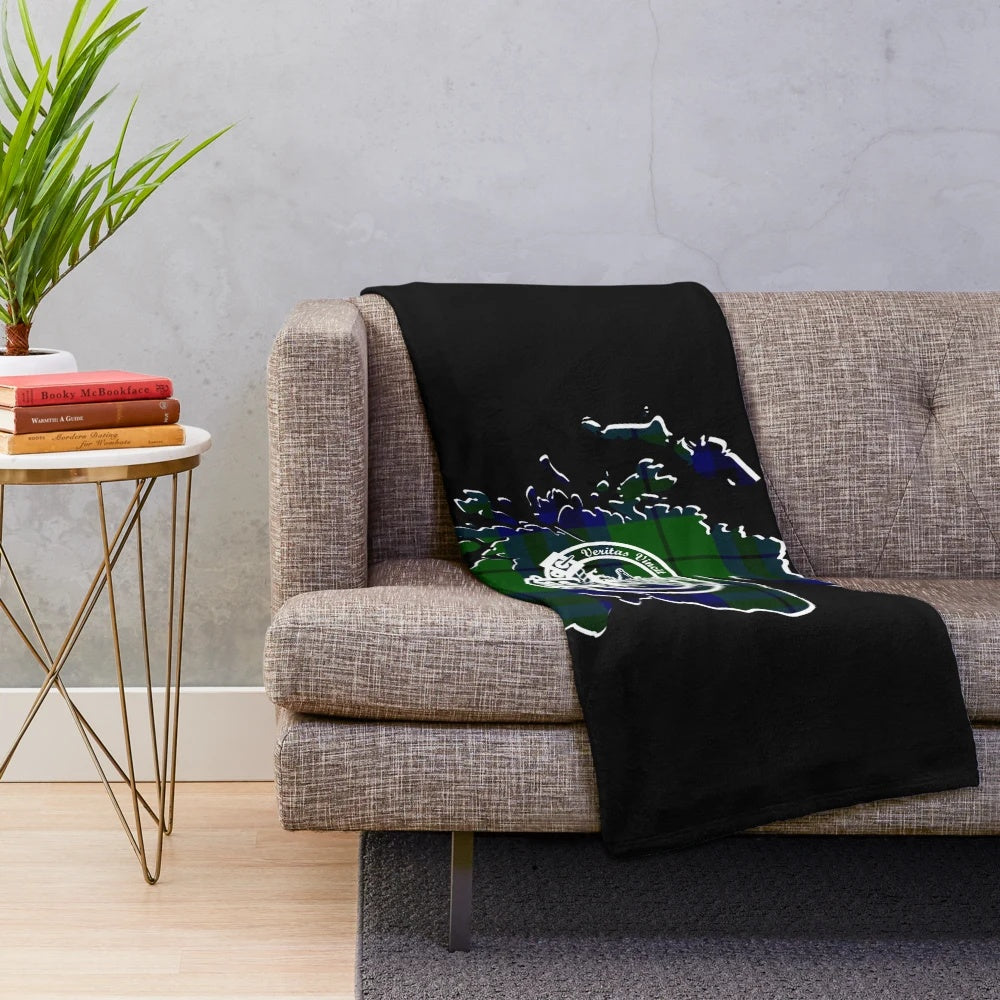 Clan Keith Scotland Map Crest Plush Blanket