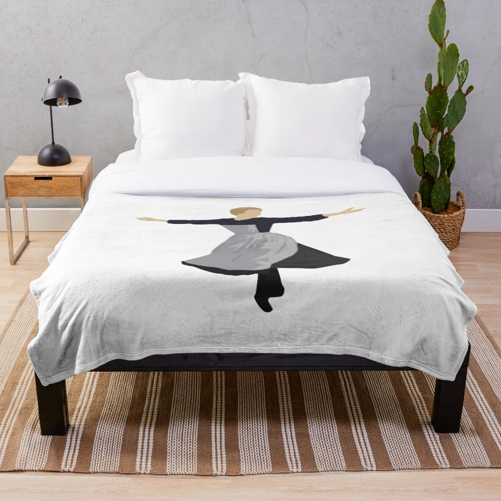 Cozy plush blanket featuring the iconic movie "The Sound of Music