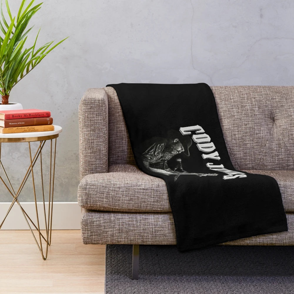 Cody Jinks inspired plush blanket with country music design
