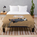 Colorful cartoon opossum plush blanket