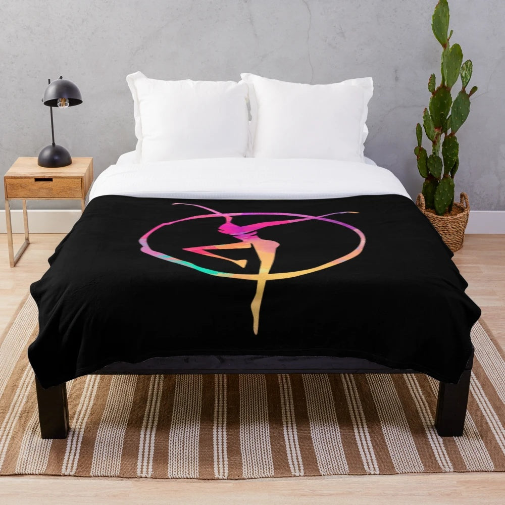 Colorful Dave Matthews Band logo printed on a soft and cozy plush blanket