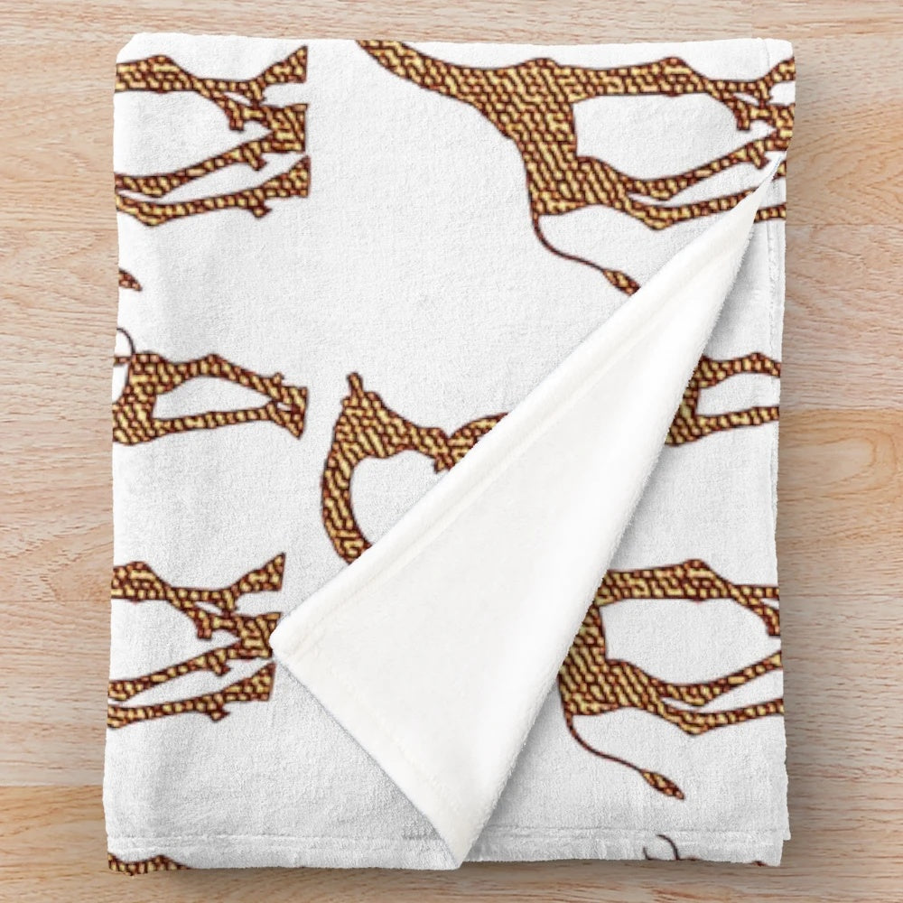 Colorful giraffes plush blanket for animal lovers