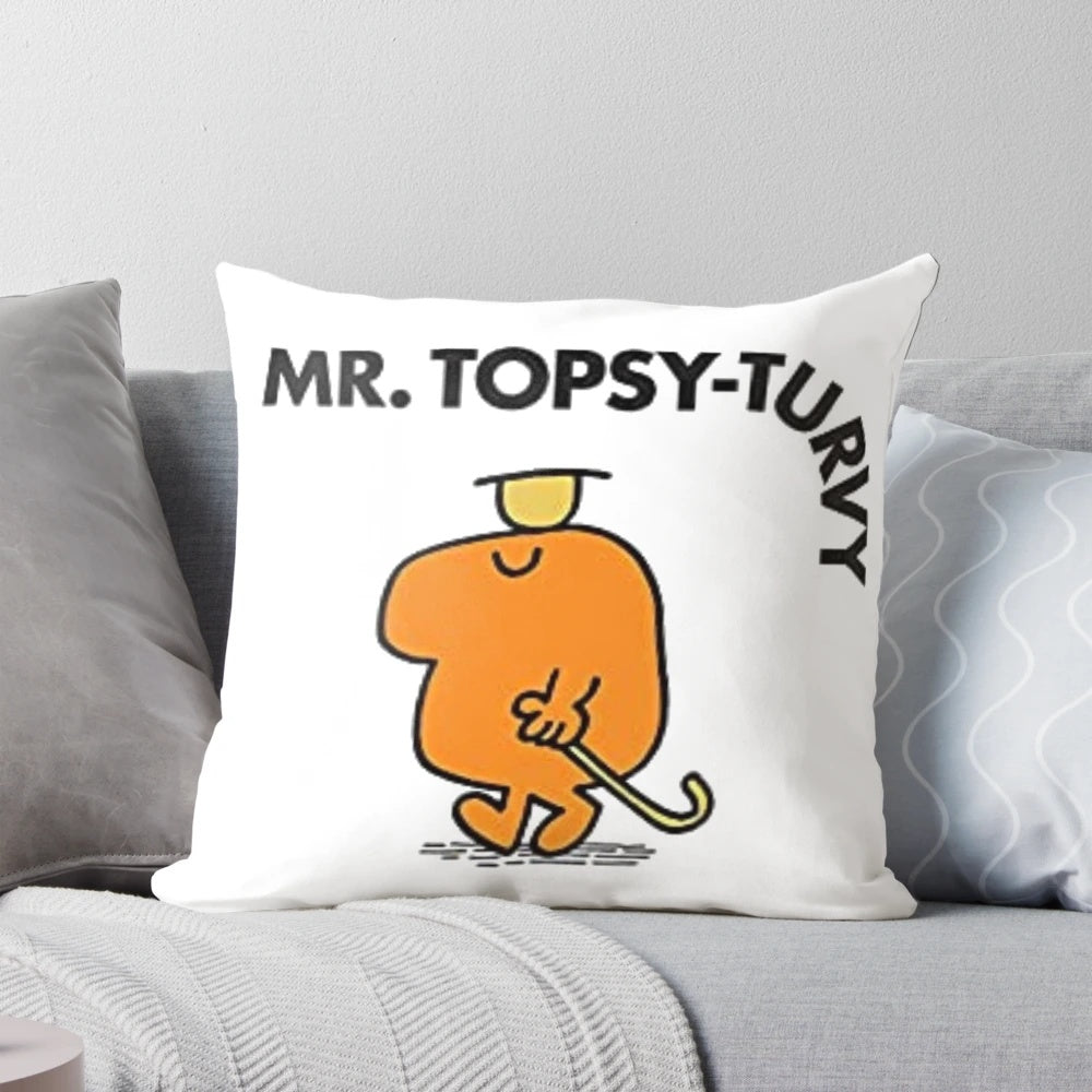 Vibrant Mr. Topsy Turvy Pillow for Playful Home Decor