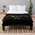 Colorful rainbow pride plush blanket with LGBTQ+ inspired design
