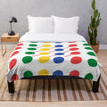 Colorful retro twister pattern plush blanket