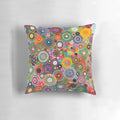 Vibrant and abstract spirograph pattern decorative pillow cover