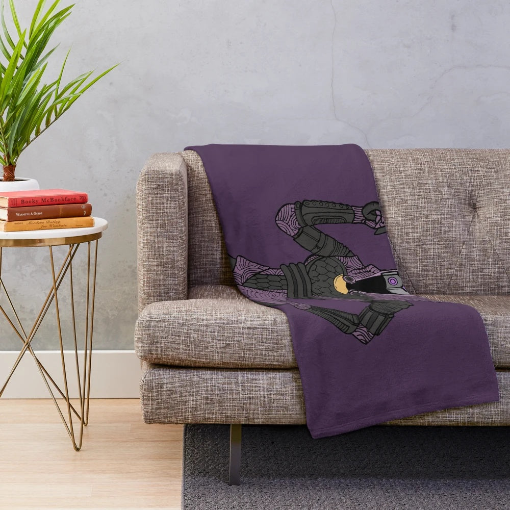 Tali inspired plush blanket with colorful sci-fi design