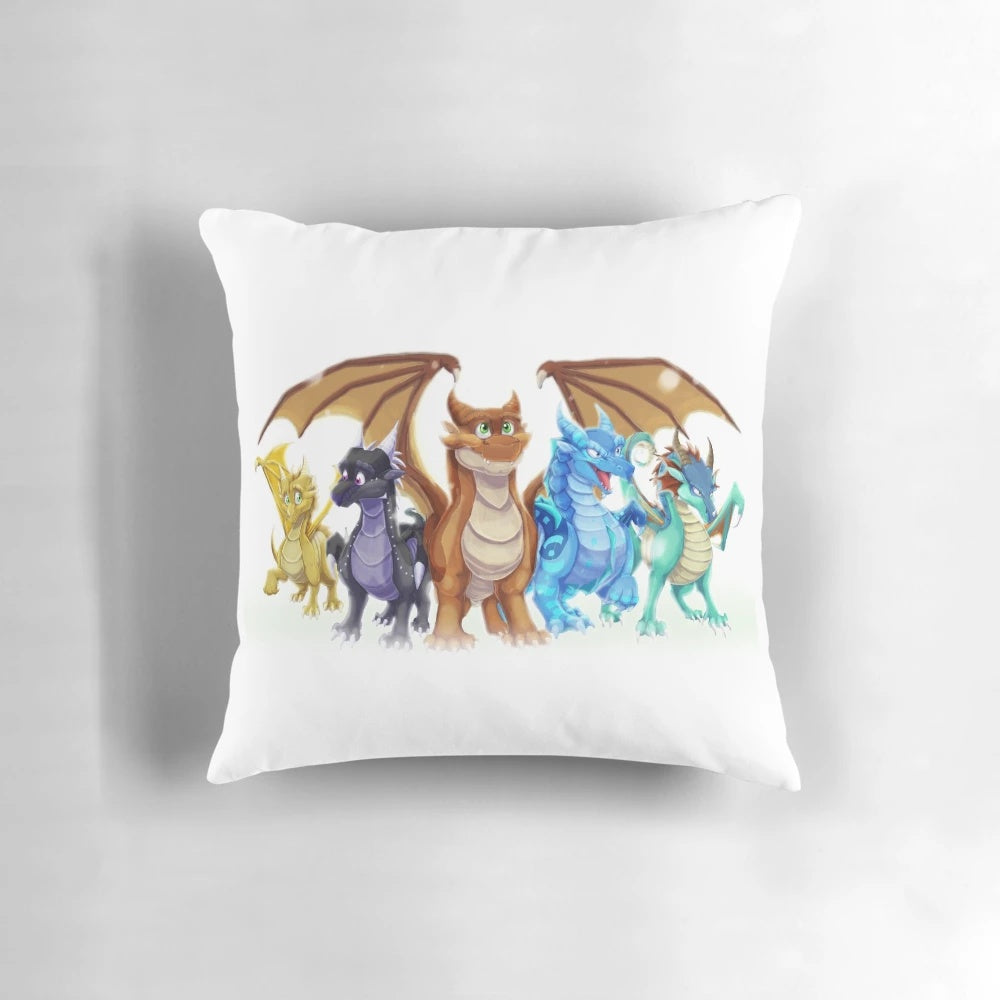 Vibrant and cozy Wings of Fire inspired dragon pillow for children's room decor
