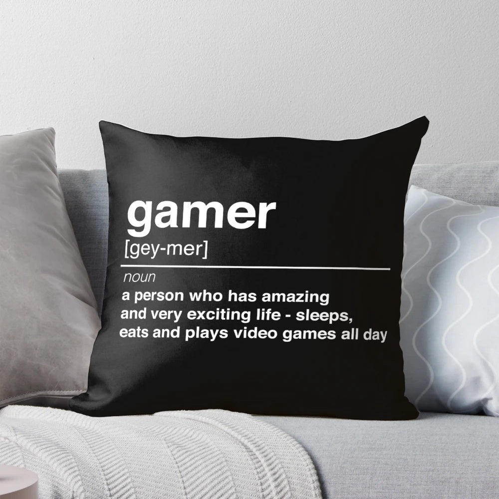 Soft and supportive gamer pillow featuring a stylish gaming design