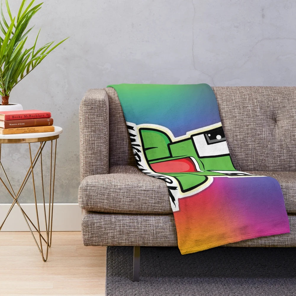 Comfy Kids Plush Blanket with Cartoon Characters and Gaming Themes