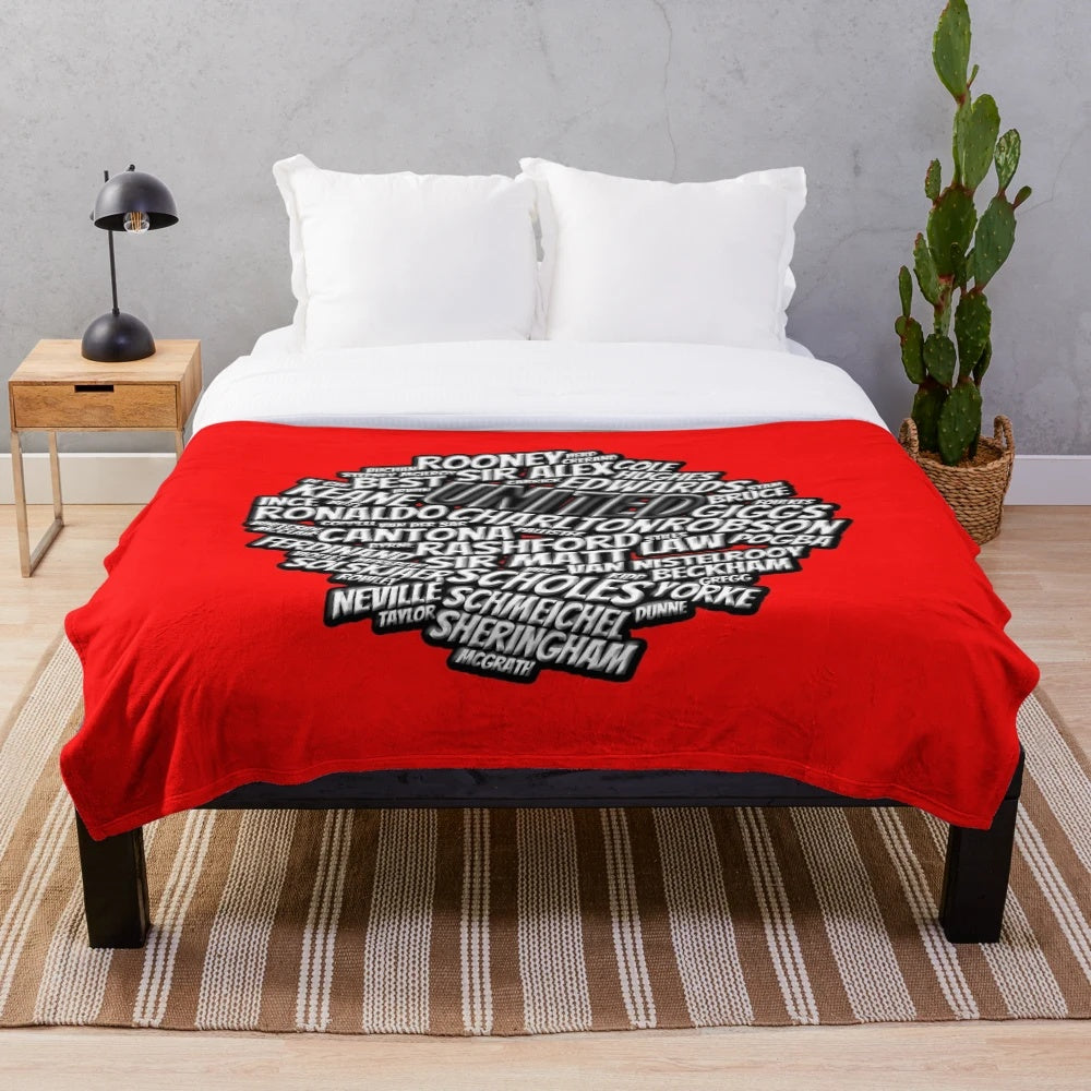 Manchester Football Legends Plush Blanket
