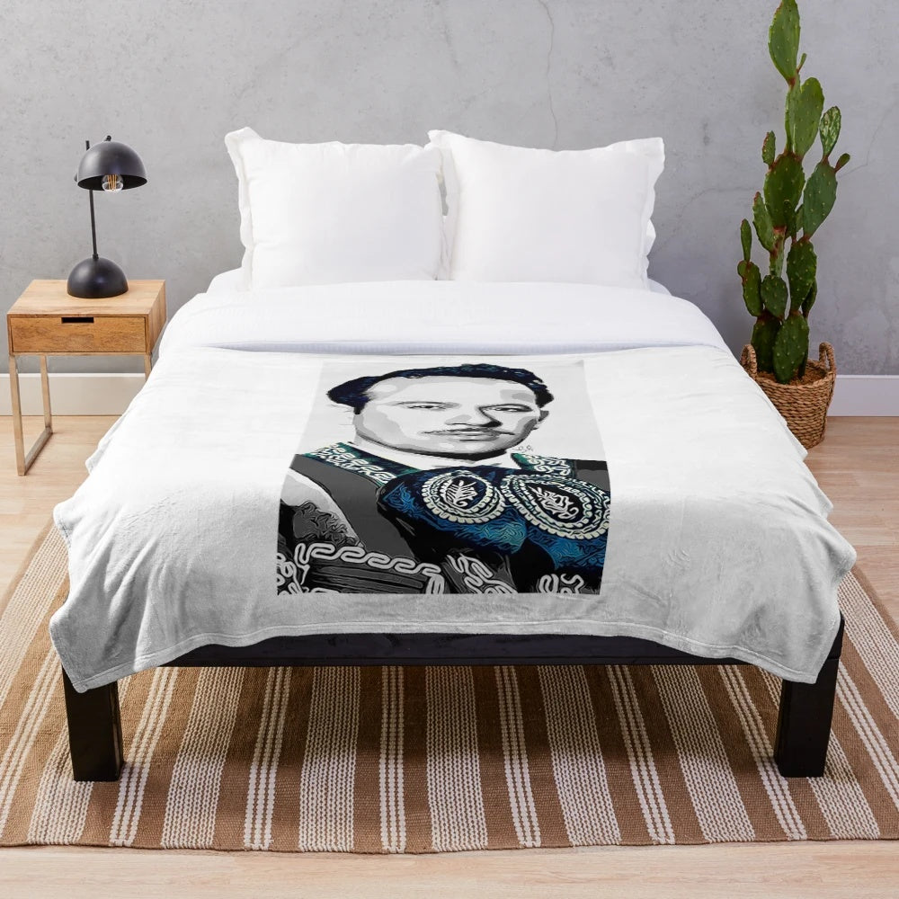 Plush blanket featuring the iconic Mexican actor Pedro Infante