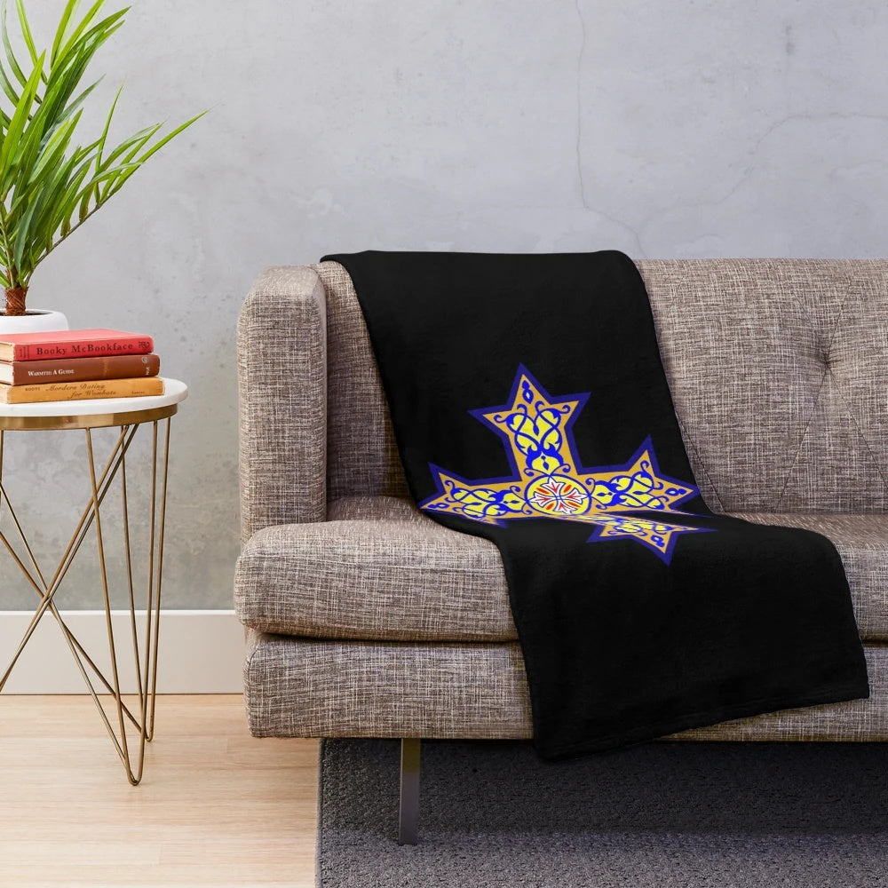 Coptic Orthodox Cross Design Plush Blanket