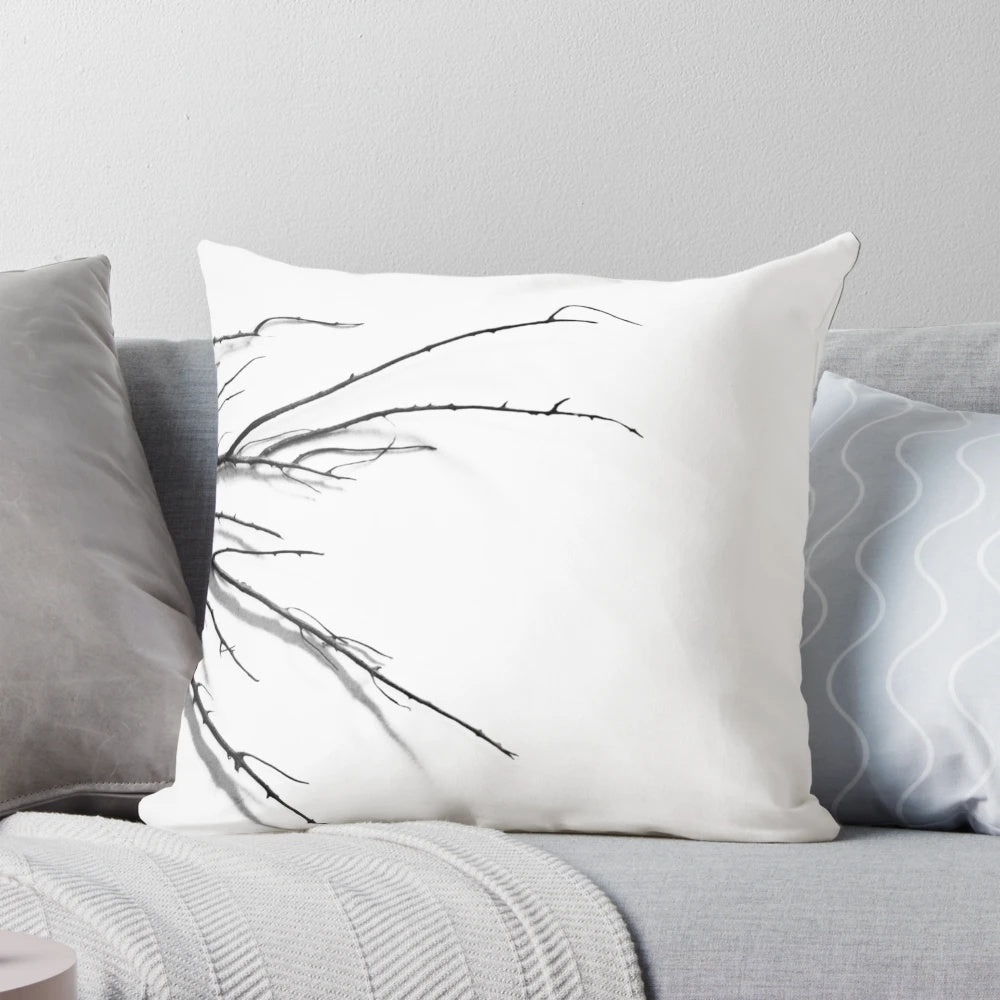 Vibrant coral abstract design decorative throw pillow for living room or bedroom