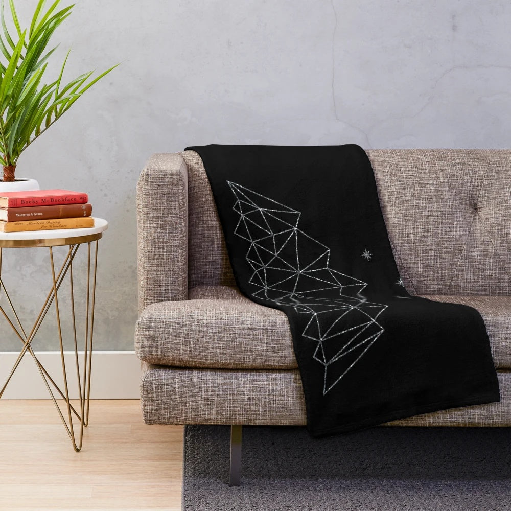 A Court of Frost and Starlight" inspired plush blanket featuring the Night Court insignia