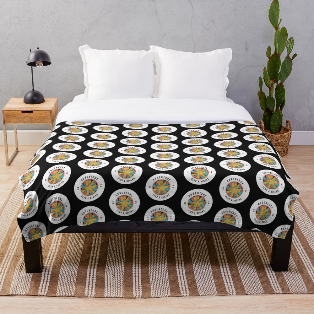 Adventure plush blanket for outdoor activities and travel