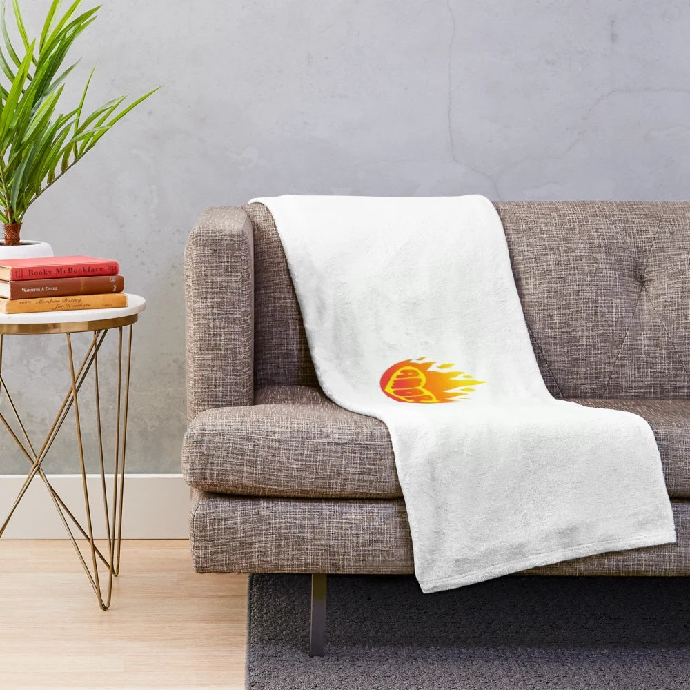 Cozy and soft plush blanket in a heart design