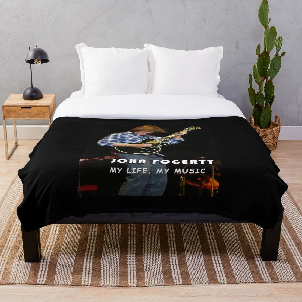 John Fogerty "My Life, My Music Untitled" plush blanket