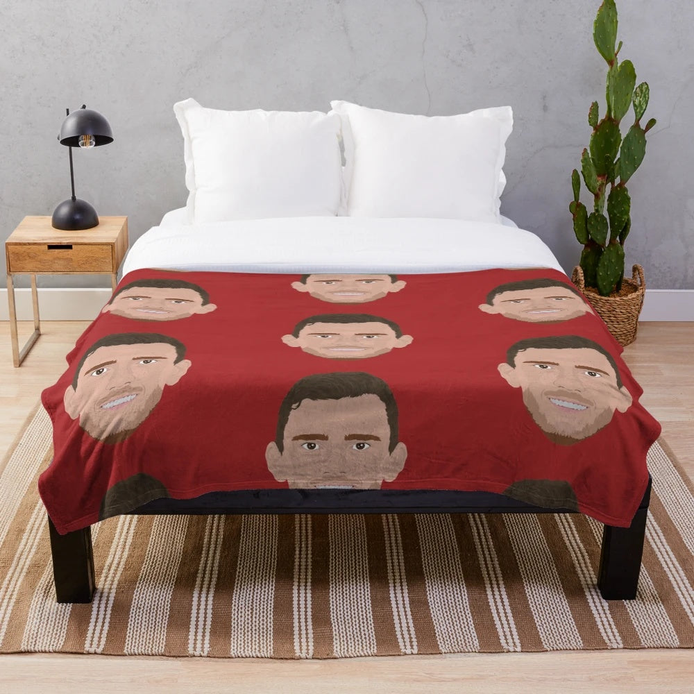 Cozy Andrew Robertson Plush Blanket with portrait design