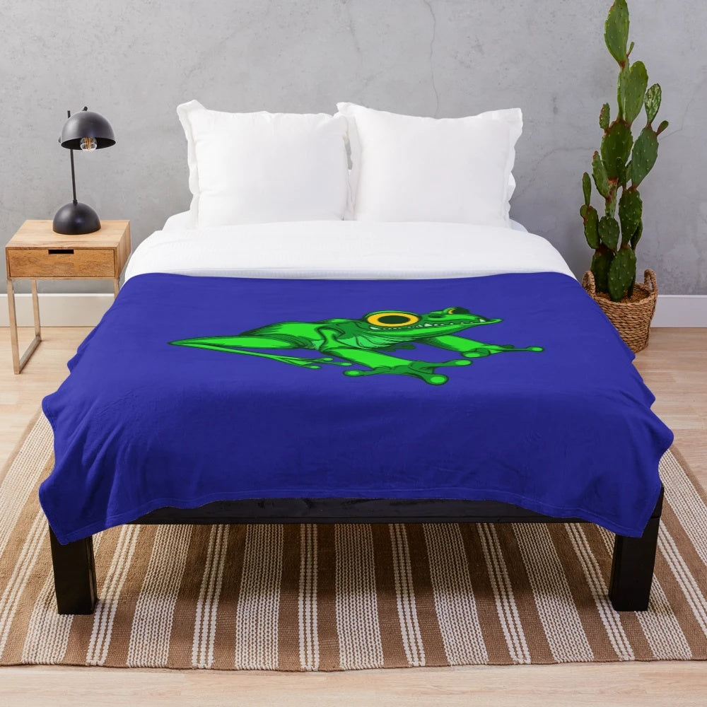 Soft animal print plush blanket featuring a design inspired by the Bronx Zoo and New York Yankees