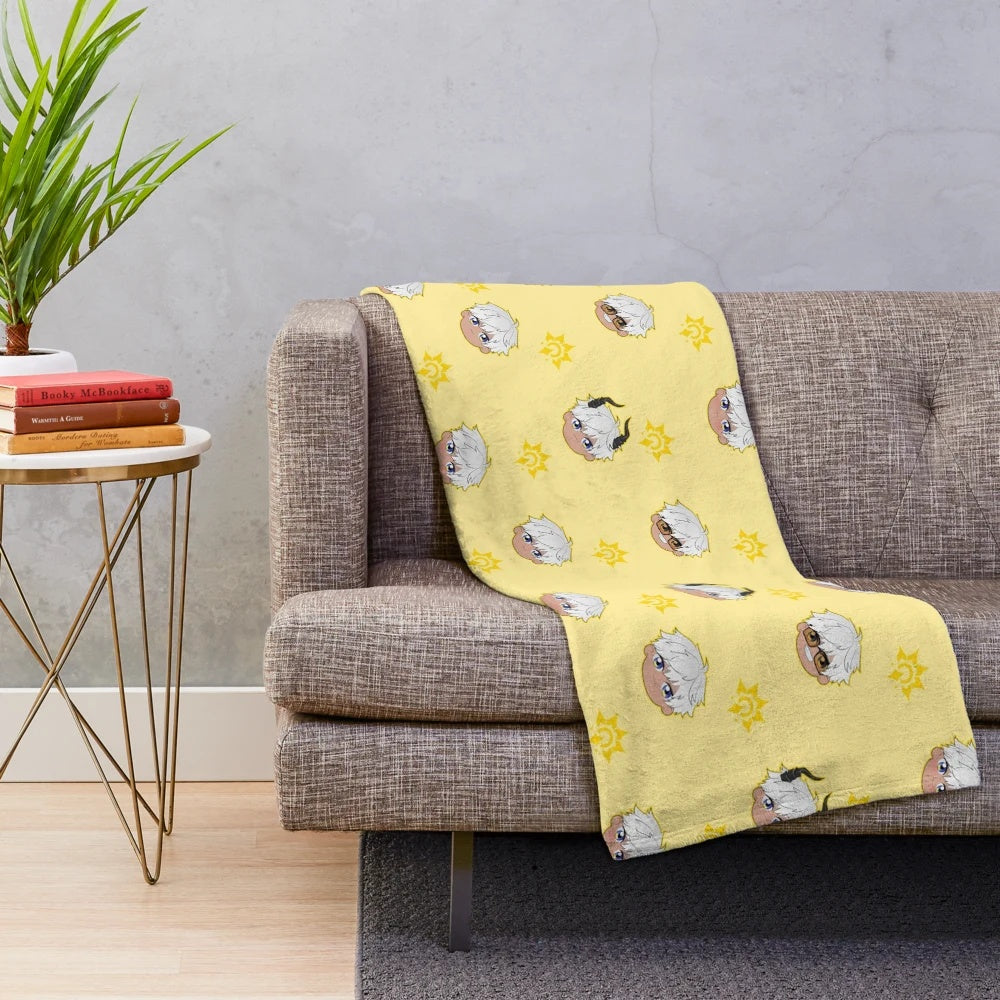 Soft and plush blanket featuring the Obey Me character Mammon