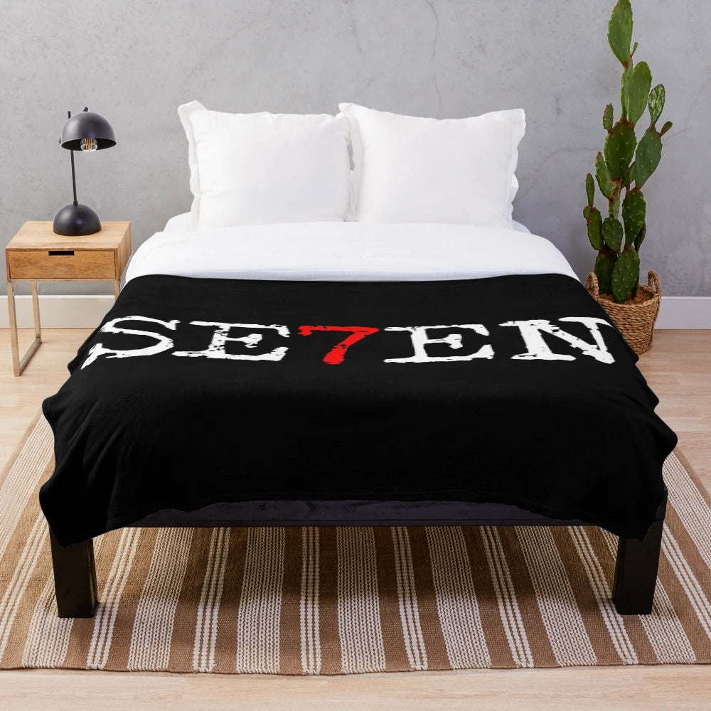 Anime-themed plush blanket featuring the seven deadly sins characters