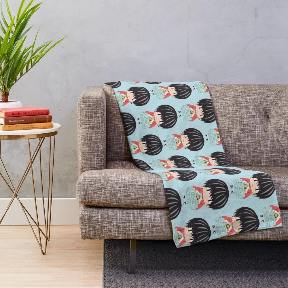 Soft and cuddly plush blanket featuring the beloved character Kotaro from the anime series "Kotaro Lives Alone