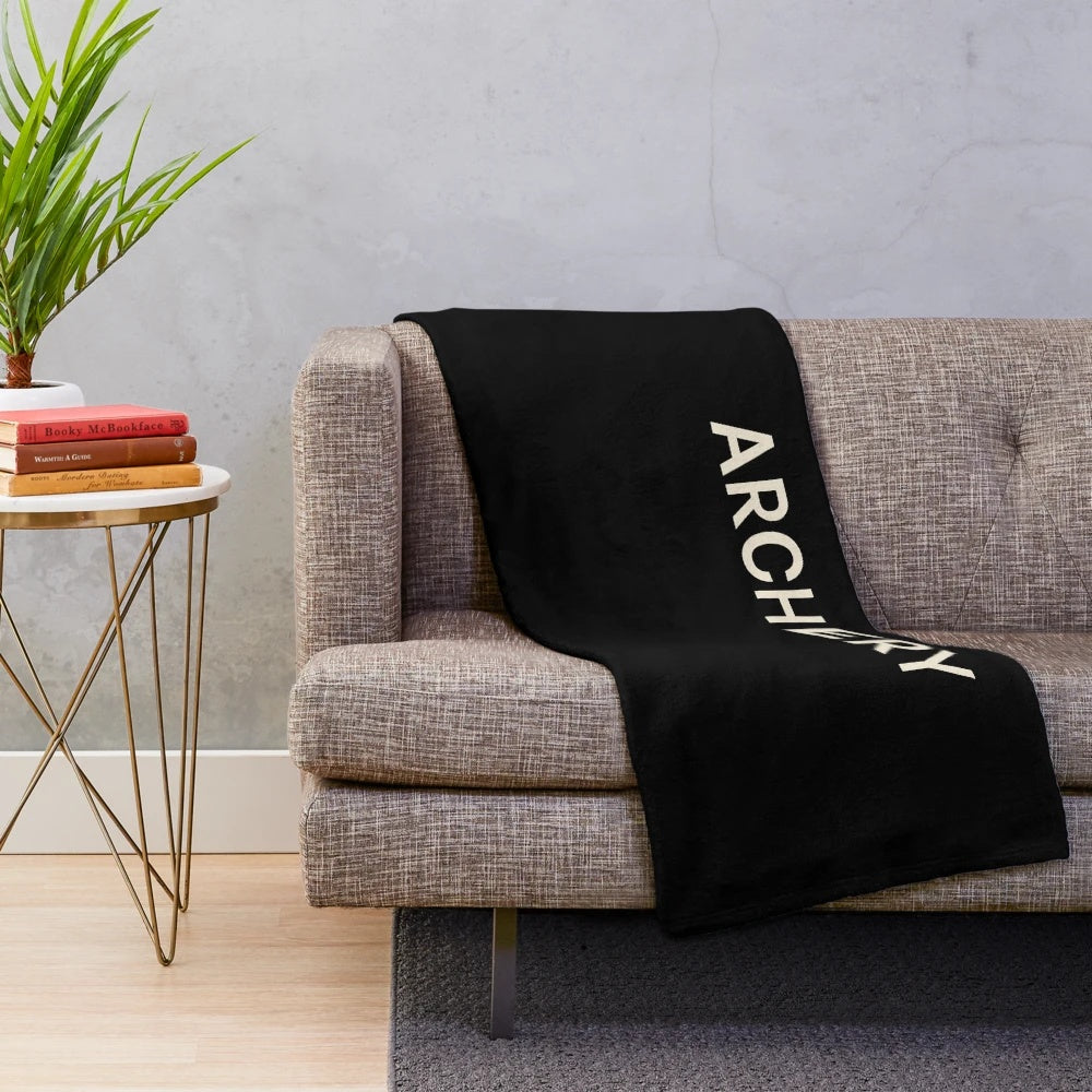 Archery-themed plush blanket