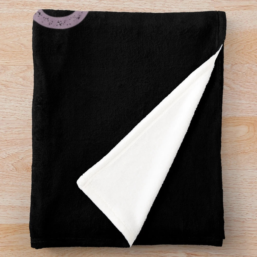 Plush blanket with "Ask Me About Board Games" design
